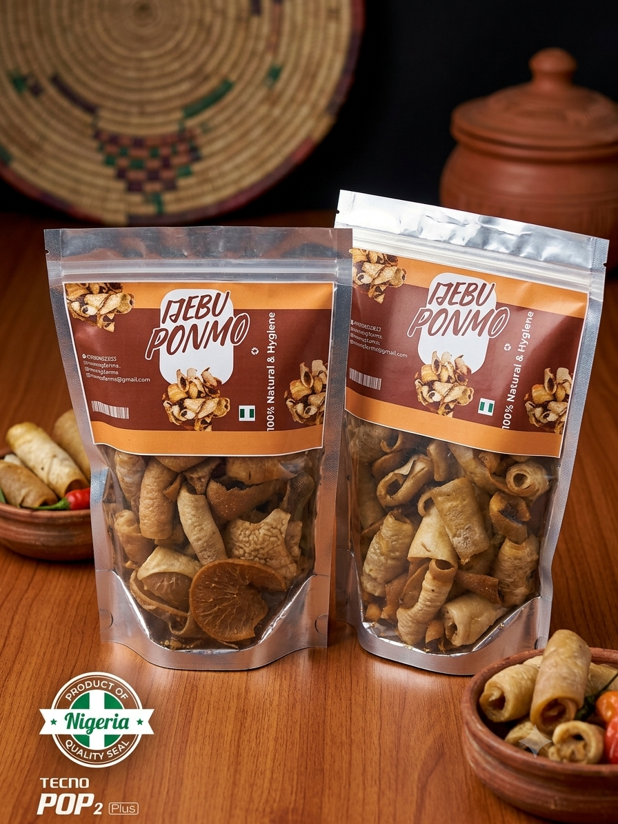 Dried White Ponmo (300g) – Premium Nigerian Cow Skin